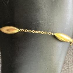 Bracelet or 18 carats - 4 navettes - 18 cm