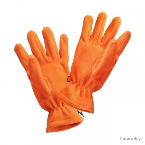 Gants polaire unis Percussion Kaki / M - Orange / L