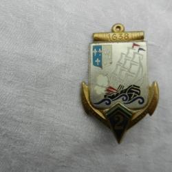 insigne militaire 2° RIMA régiment d'infanterie de marine