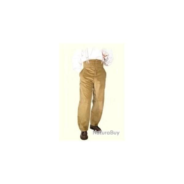 Pantalon largeot velours à tirants Le Laboureur Compagnon Marron 58 Entrejambe 90 cm Sans genouillèr