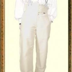 Pantalon Largeot Moleskine à Tirants Le Laboureur Noir 52 Entrejambe 76 cm Genouillères intérieures