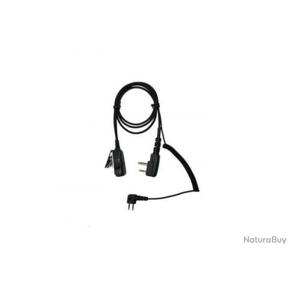 Cable micro J 22 prise coude Peltor Protac / Sporttac