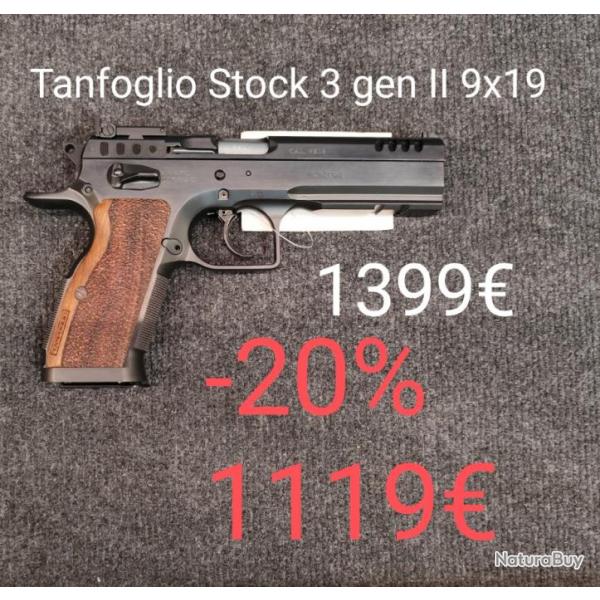 Tanfoglio Stock III black 9x19 neuf // identique spo1 cz
