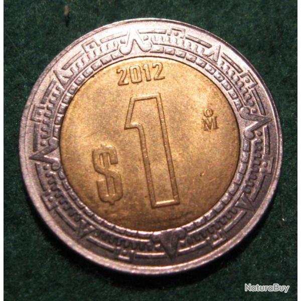 piece de 1 peso 2012 Mexique