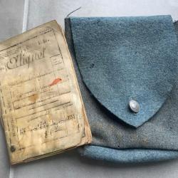 POCHETTE POUR LIVRET MILITAIRE WW1 FRANCE