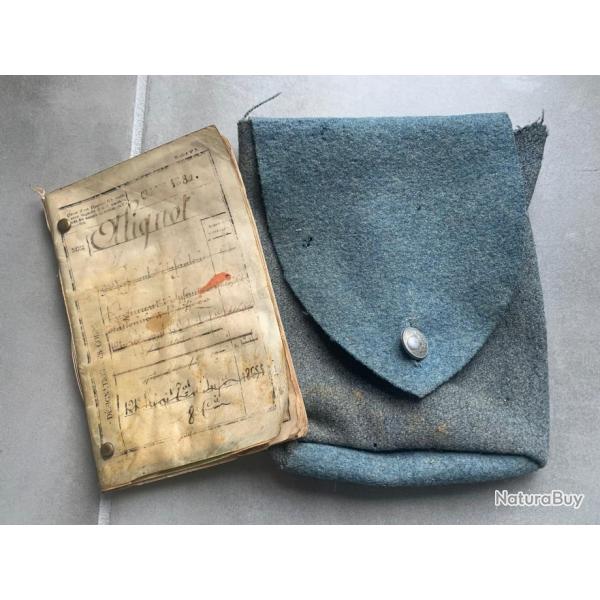 POCHETTE POUR LIVRET MILITAIRE WW1 FRANCE