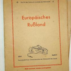 CARTE « EUROPÄISCHES RUßLAND » de la WEHRMACHT /SECONDE GUERRE.  /8459