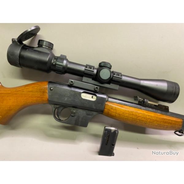 Carabine demi automatique Unique Modle X51 Bis - Cal. 22Lr + lunette 3-9x40 BSA