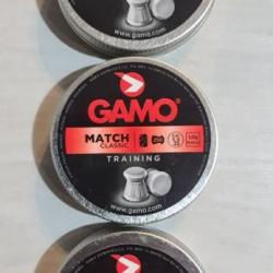 Vends 3 boites de 250 plombs GAMO Match Classic cal. 5,5 mm-PB250