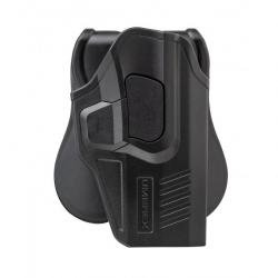 HOLSTER PADDLE RETENTION BOUTON - UMAREX - GLOCK 17 ET GLOCK COMPACT (18C, 19, 22GEN4)