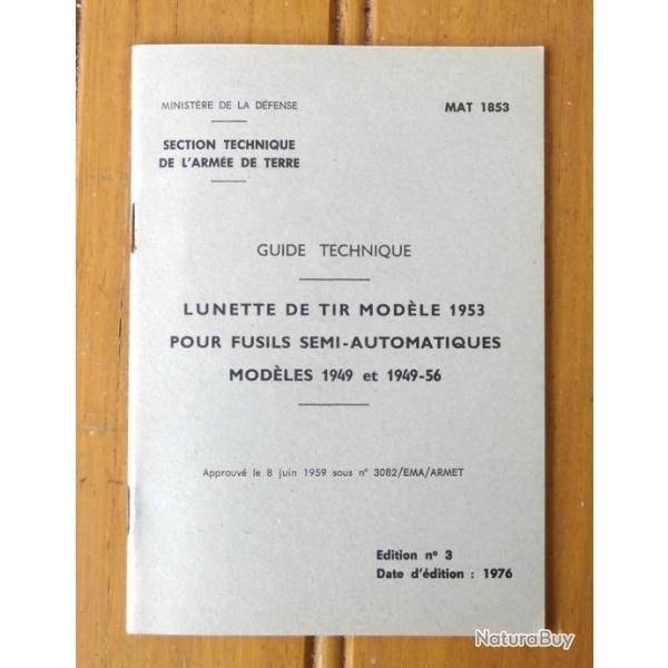 Guide technique MAT 1853 - Lunette de tir 1953 (FSA 1949 & 49-56)