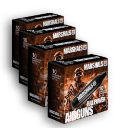 Cartouches Co2 12g puissance et une capacité maximale MARSHALS Black Power Pack 4 Box