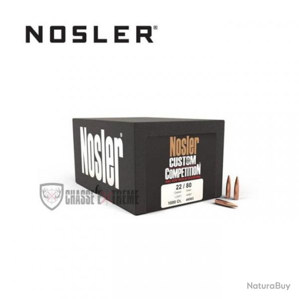 1000 Ogives NOSLER Cal.22 80gr Hpbt