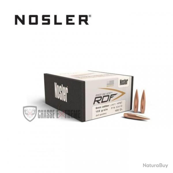 100 Ogives NOSLER Cal.6mm 105 Gr Rdf Hpbt