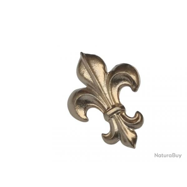 Fleur de Lys en mtal dor ( Hauteur : 3 cm ) ( Fixation pin's)