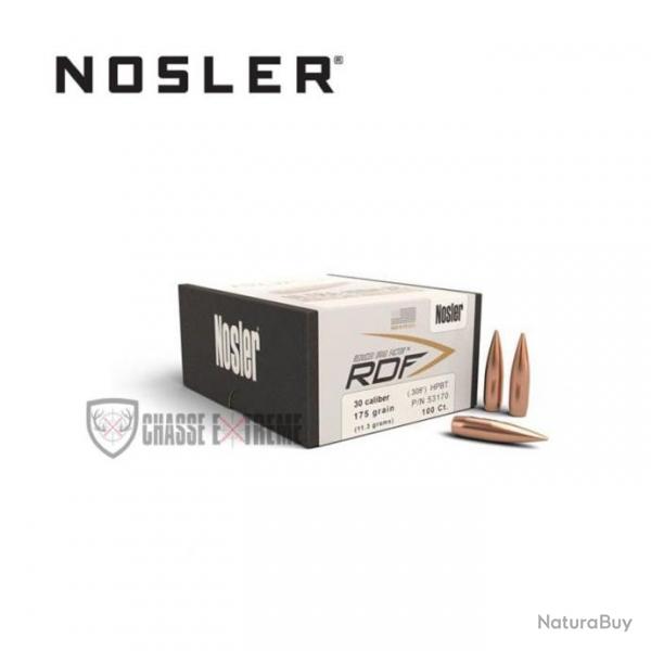 100 Ogives NOSLER Cal.30 175Gr Rdf Hpbt