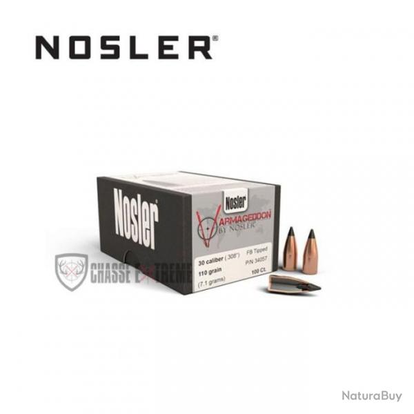 100 Ogives NOSLER Cal.30 110 Gr Tip Fb