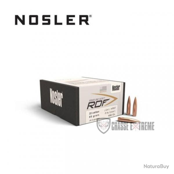 100 Ogives NOSLER Cal.22 85 Gr Rdf Hpbt