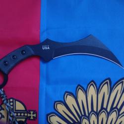 TOPS Karambit Lame Acier Carbone 19 cm Manche Micarta Etui Kydex Made In USA