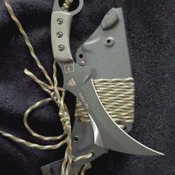 TOPS Karambit Lame Acier Carbone 19 cm Manche Micarta Etui Kydex Made In USA