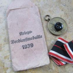 médaille du mérite guerre +pochette  KVK Allemagne ww2 Allemand seconde guerre