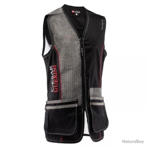 Gilet de tir Caesar Gurini - 4XL / Gaucher / Noir