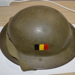 Casque Belge Mle 1949 type Britannique MKII Daté 1952  Helmet Belguim
