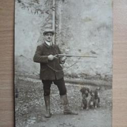 CPA Chasse Chasseur et son chien