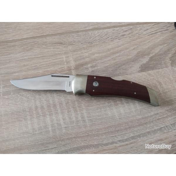 Couteau de poche pliant Ranger's acier 440 manche bois