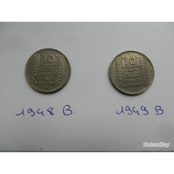 lot de pices de monnaie franaise 10 francs 1948/ 49B