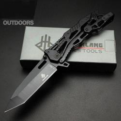 Couteau Transformer JUNLANG Noir Longueur 9 + 13 cm Chasse Peche