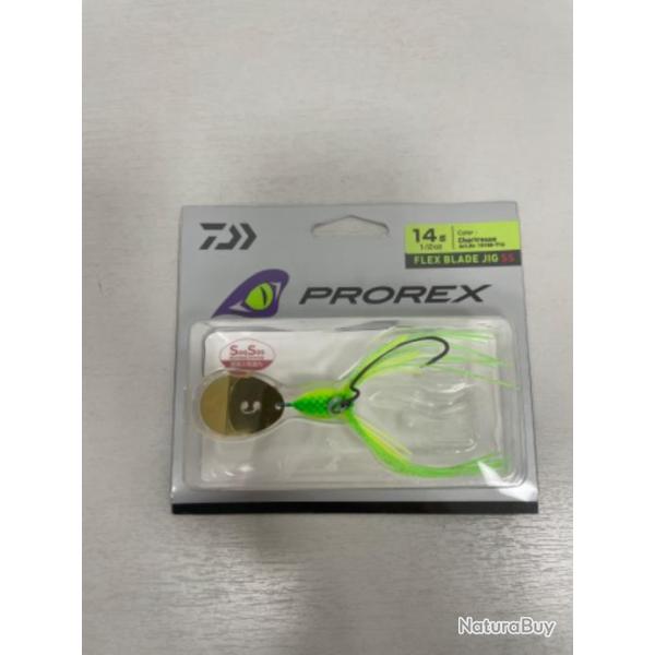 !! LEURRE DAIWA PROREX FLEX BLADE JIG SS CHARTREUSE 14gr