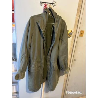 Parka Vintage Militaire Kaki - Taille 92L/48 - Marque 'Roquette Fils Lille' - État Parfait