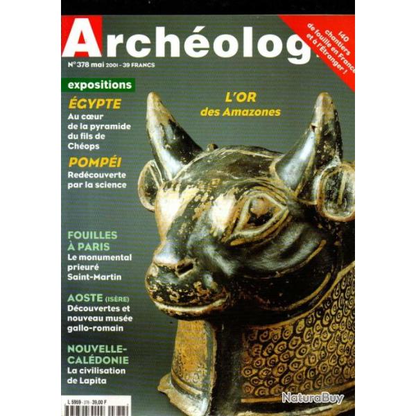 archologia 378, nouvelle-caldonie civilisation de lapita, l'or des amazones , fouilles  paris pri