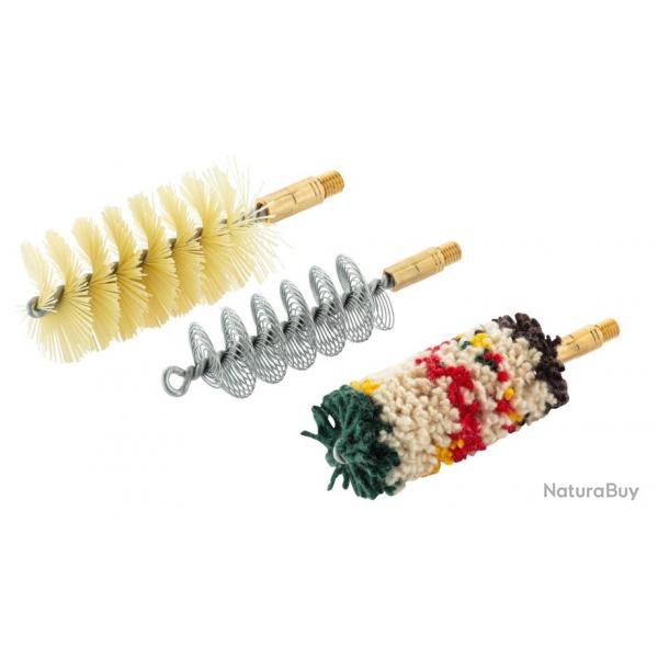 Set de trois brosses spirales pour armes  canon lisse Cal.12