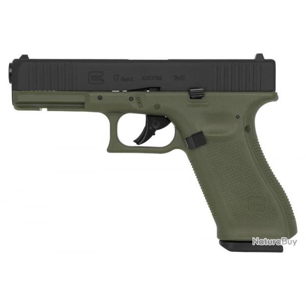 Pistolet Glock 17 Gen 5 BB 4.5 mm Edition Limit Color Umarex BLACK BATTLEFIELD GREEN