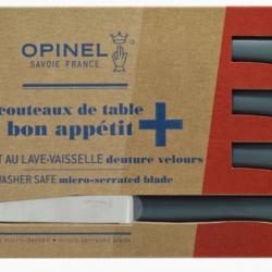 Coffret de 4 couteaux de table Opinel Bon Appétit +/  Anthracite