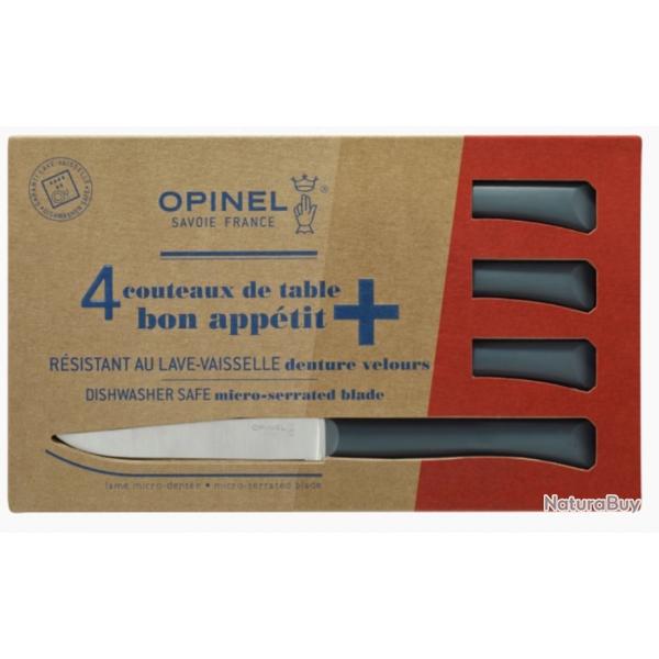 Coffret de 4 couteaux de table Opinel Bon Apptit +/  Anthracite