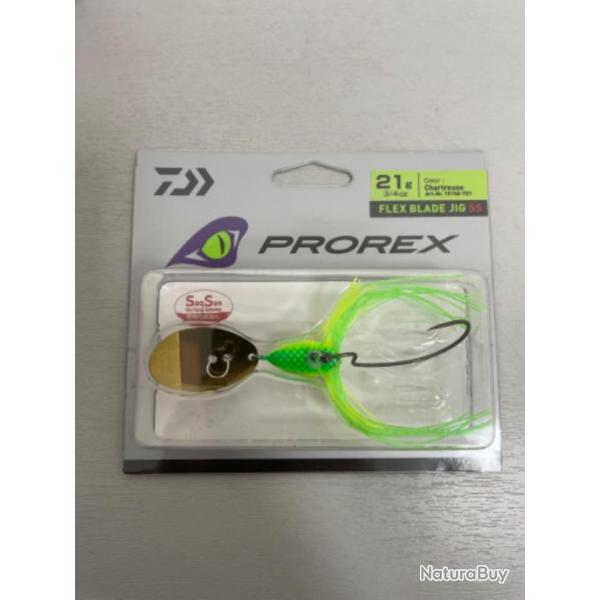 !! LEURRE DAIWA PROREX FLEX BLADE JIG SS CHARTREUSE 21gr