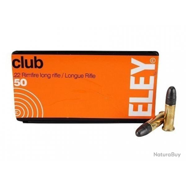 Cartouches ELEY CLUB Calibre 22LR - Boite de 50 units