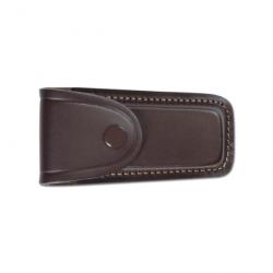 Etui Pielcu Cuir Moulé Doublé - Marron Foncé / 135x65x16 mm