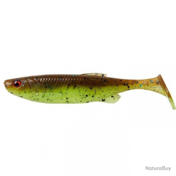 LEURRE SOUPLE SAVAGEAR FAT MINNOW T TAIL13CMS 20G CHARTREUSE PUMPKIN/5PCES