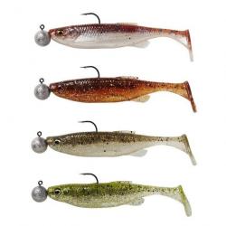 LEURE SOUPLE SAVAGEAR FAT MINNOW T TAIL MONTES 10.5CMS TETE PLOMBEE 10G CLEARWATER RTF