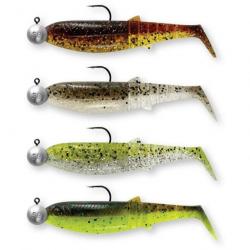 LEURRE SOUPLE SAVAGEAR CANNIBAL SHAD MONTES 10CMS TETE PLOMBEE 10G CLEARWATER MIX