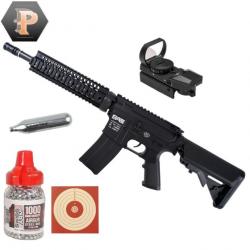 Swiss Arms x FN Herstal M4 4.5mm CO2 + Bille + cibles + capsule + point rouge