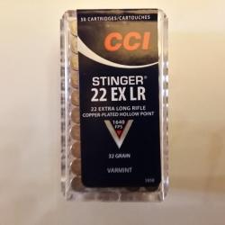 Cartouches CCI Stinger Varmint 22 EX LR