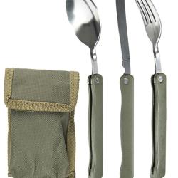 Couvert pliable 3 pi&egrave;ces avec &eacute;tui VA