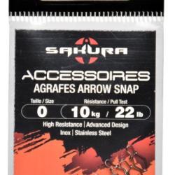 Agrafes Sakura Arrow Snap Black Nickelée N°0-10KG