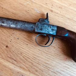 Authentique Pistolet Coup de Poing XIXème Gros Calibre
