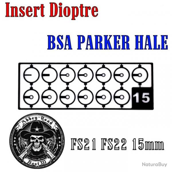 13 Insert dioptre Parker Hale BSA FS22 FS21 15mm - Bast3d